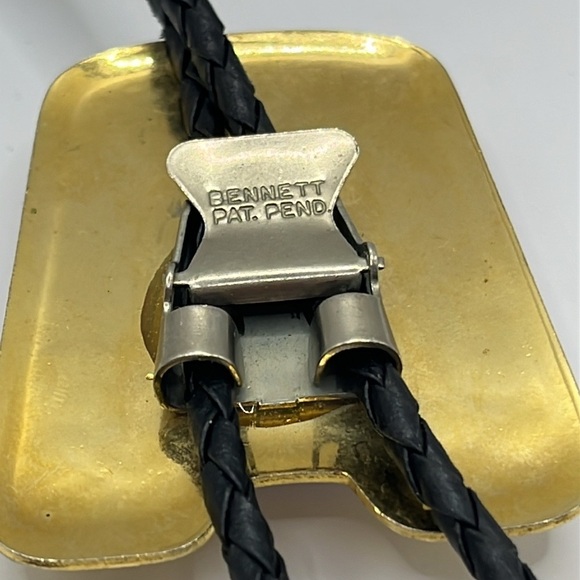 Bolo Tie with Western Accents Veterans of Foreign  Affairs USA  Metal Gold Tie - Picture 13 of 15